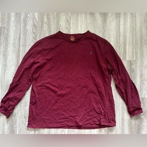 Maroon Polo Ralph Lauren long sleeved t-shirt - Size XXL